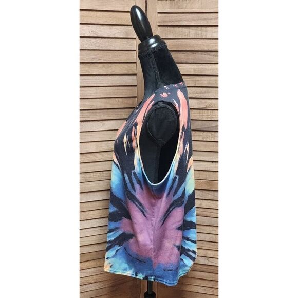 Shoreline Wear Womens Black Tiger Tie-Dye Sleeveless T-Shirt Tee Size 2X XXL Top - Picture 4 of 6